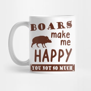 Wild boar boars happy saying wild boar animal Mug